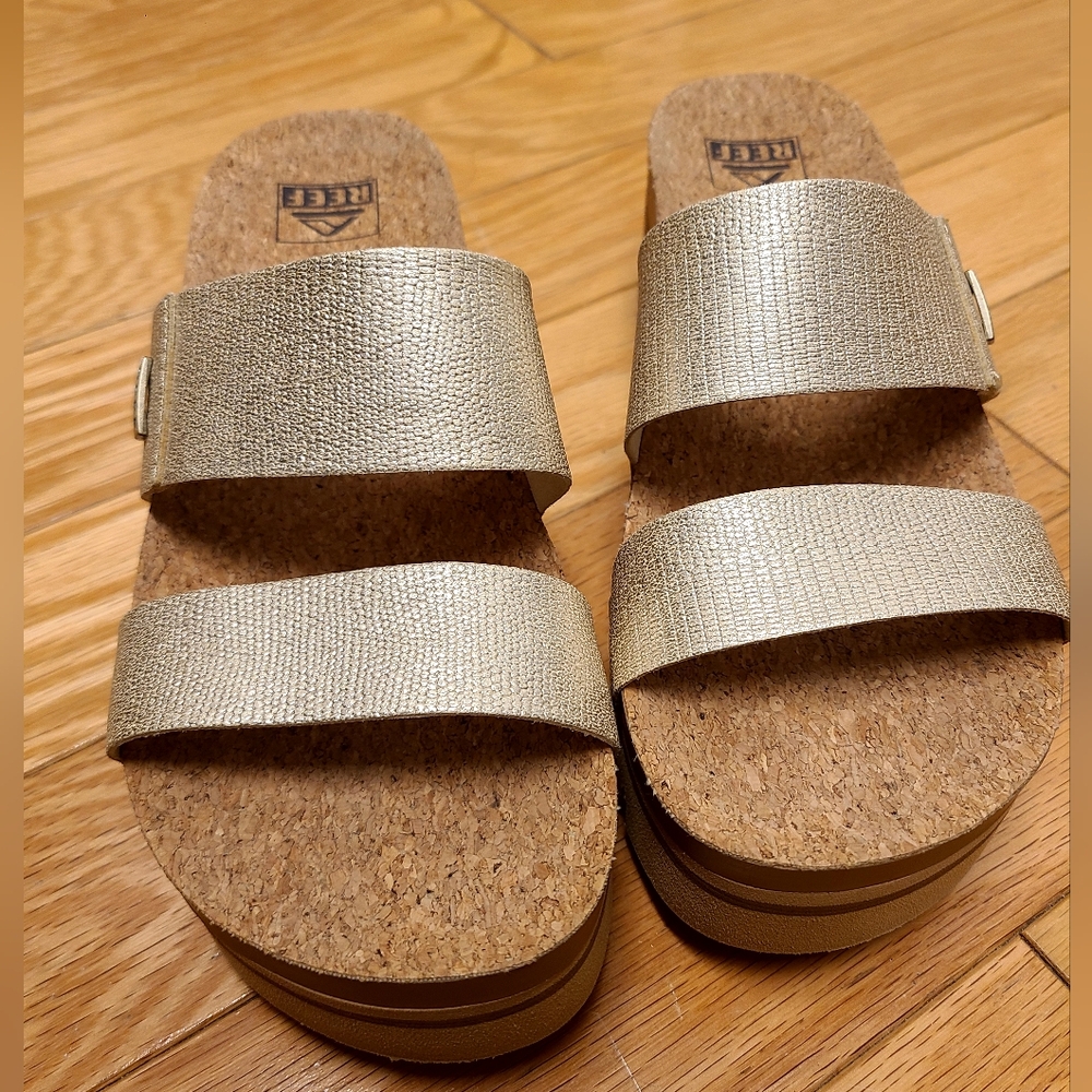 REEF Cushion Vista Higher Platform Slide Sandal Size 8 EUC - Picture 4 of 6